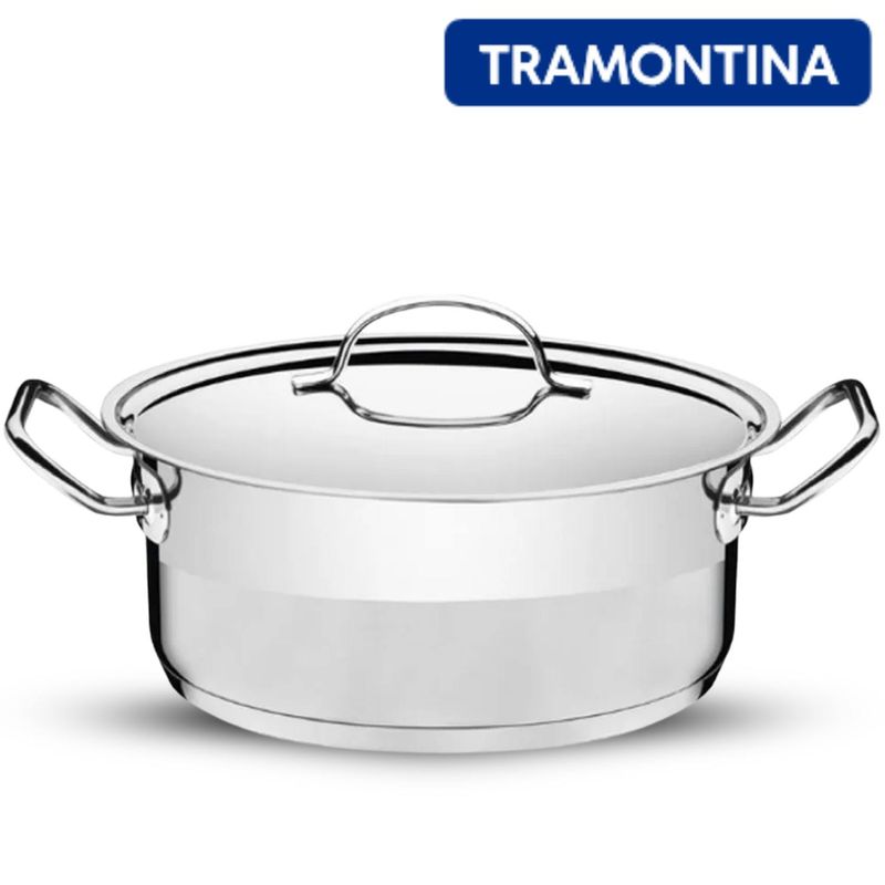 TRAMONTINA - Olla Baja N° 28 Profesional Aceros Inoxidables - Tramontina