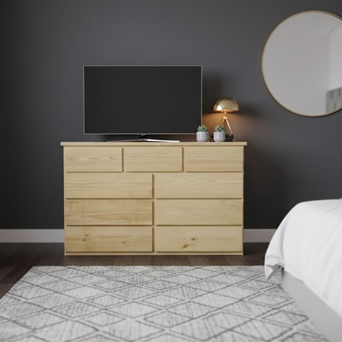 GENERICO - COMODA PINO DE 1.50 M COLOR NATURAL