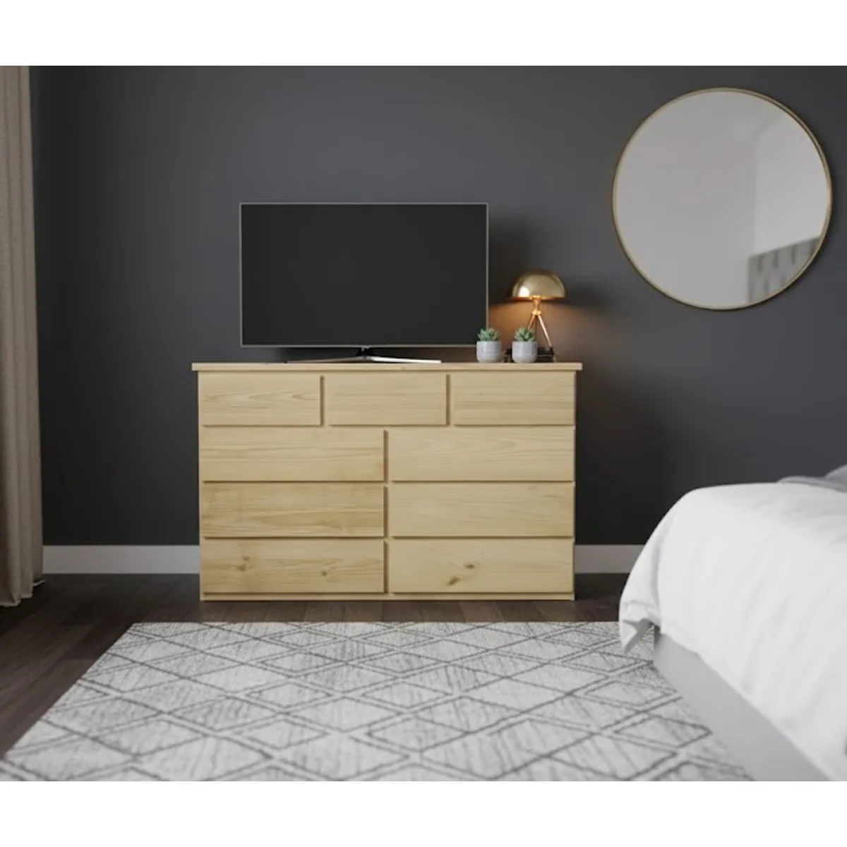 GENERICO - COMODA PINO DE 1.50 M COLOR NATURAL