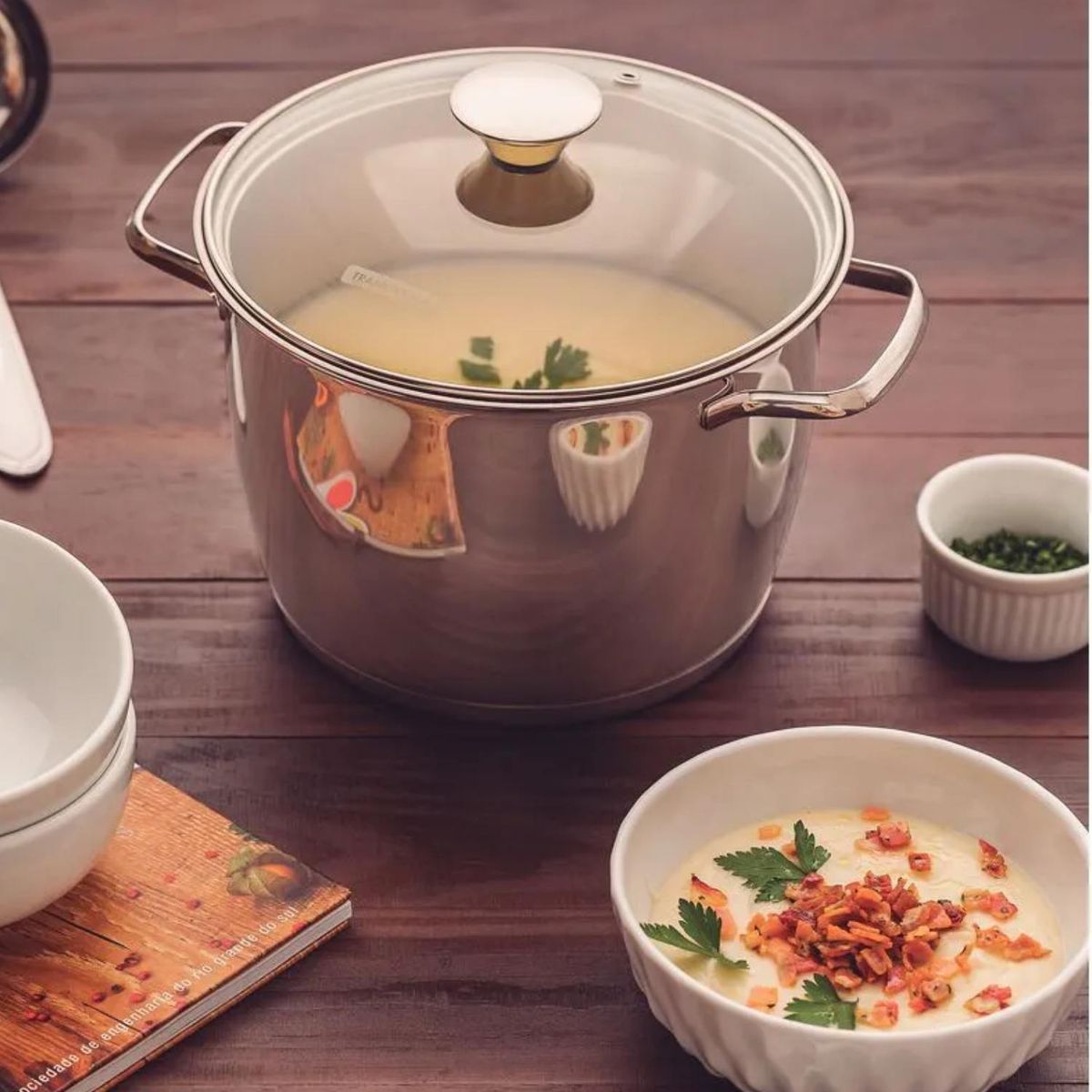 TRAMONTINA - Olla Acero Inoxidable 18 Cm 3.0 Lt  Allegra  - Tramontina