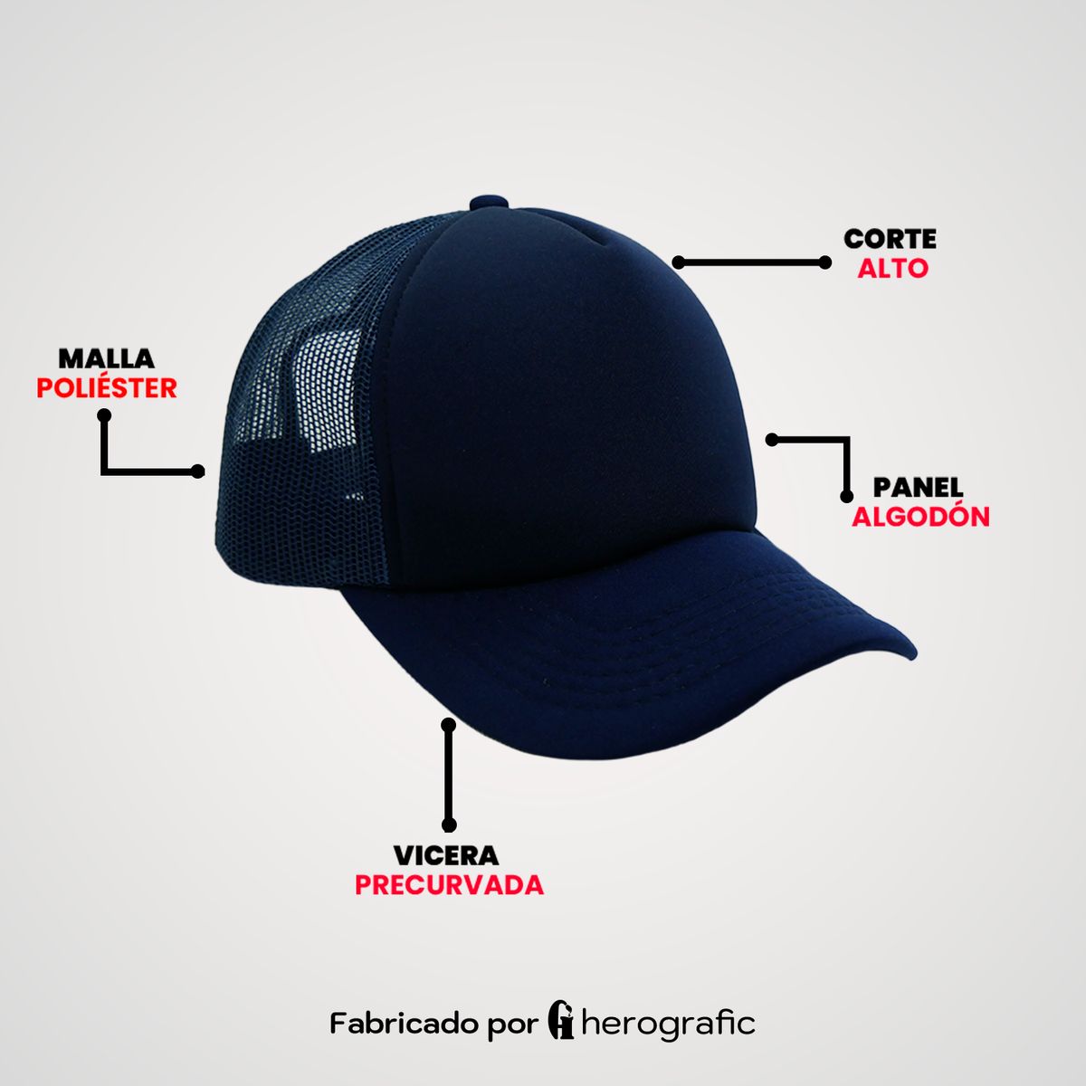 GENERICO - Gorra Trucker Malla Importada