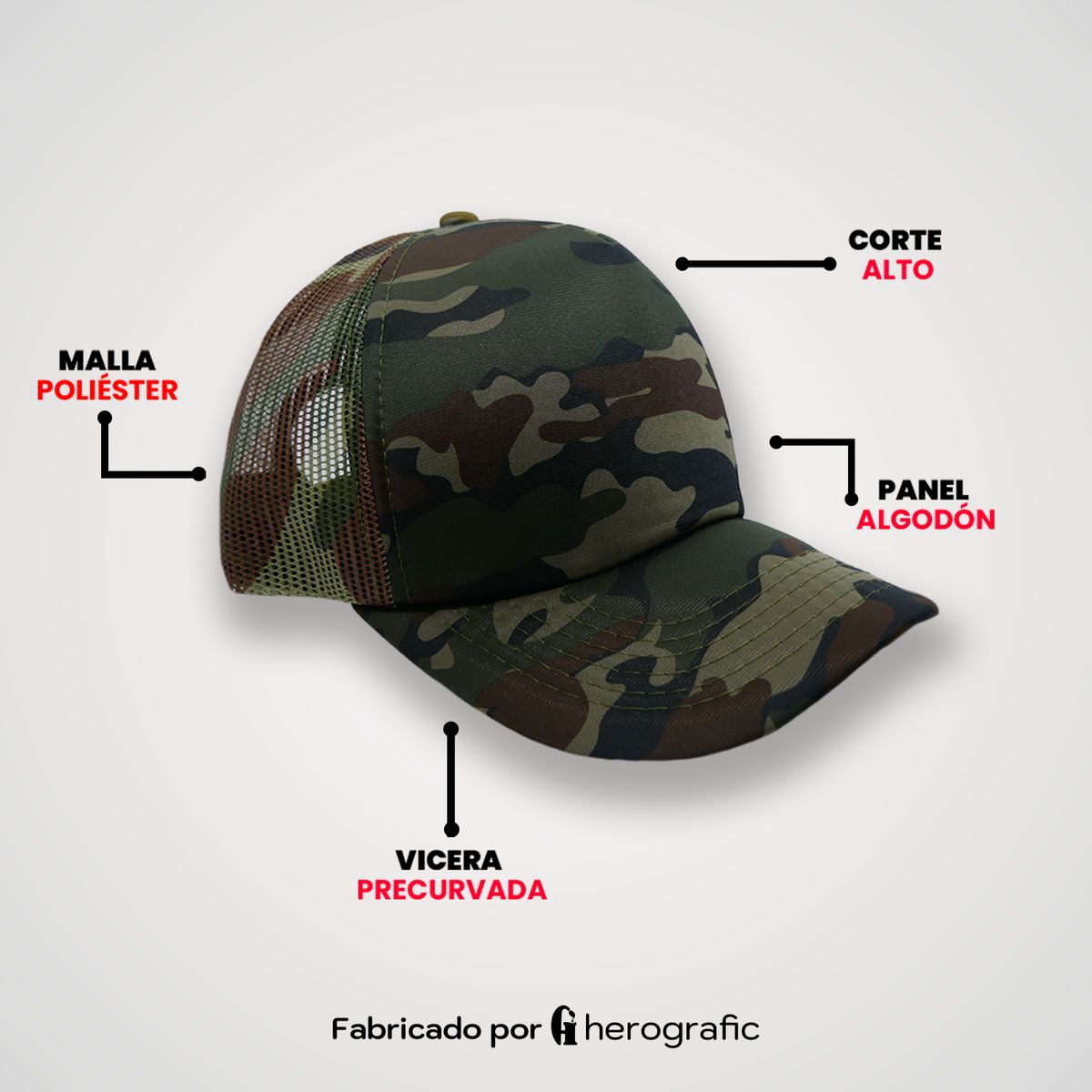 GENERICO - Gorra Trucker Malla Importada