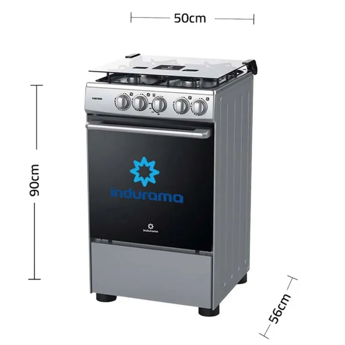 INDURAMA - Cocina Indurama de 4 Hornillas Fontana