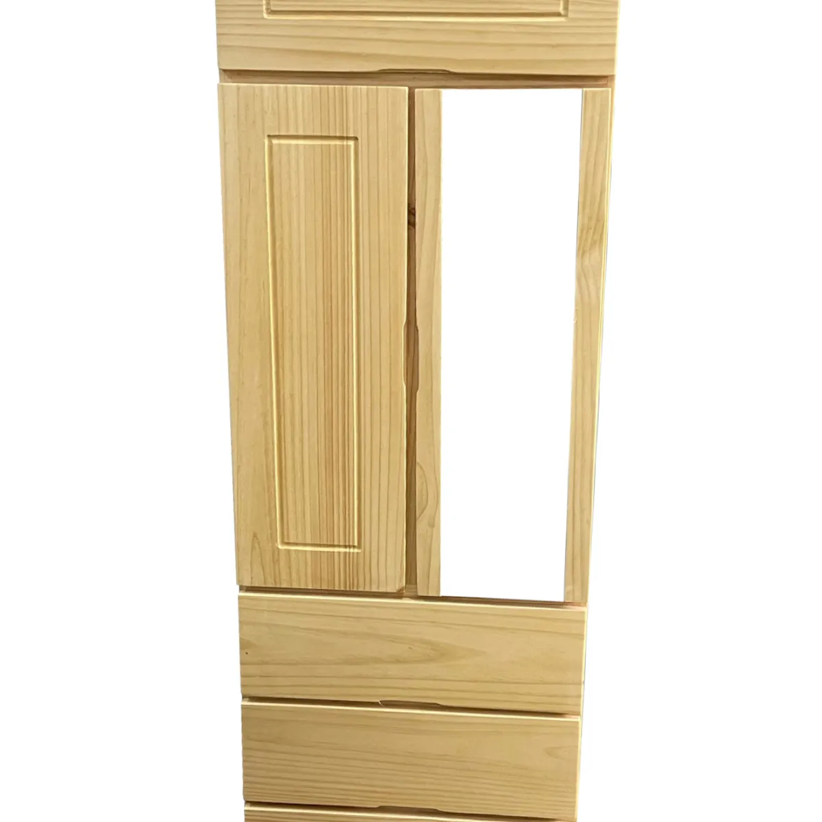 GENERICO - ROPERO EN PINO DE 60 CM COLOR NATURAL