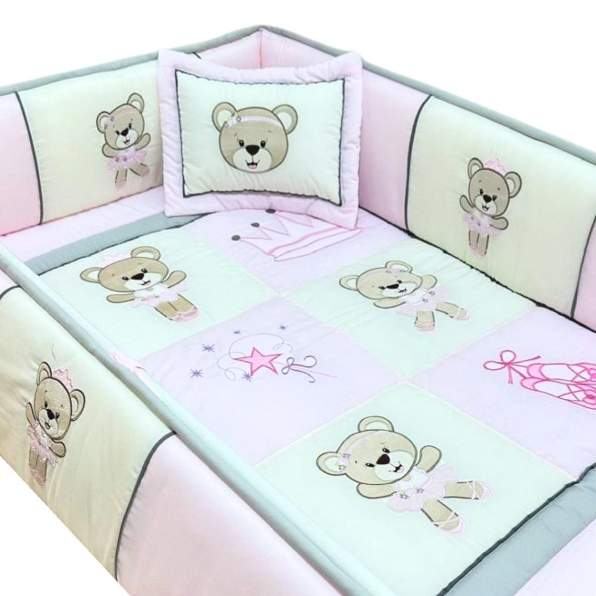 BABY MERINOS - Set de Cuna y 4 protectores - Prestige - Osita 2313