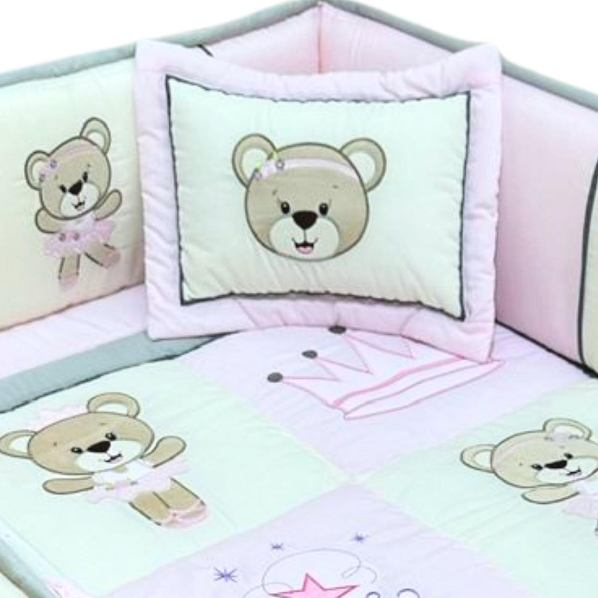 BABY MERINOS - Set de Cuna y 4 protectores - Prestige - Osita 2313