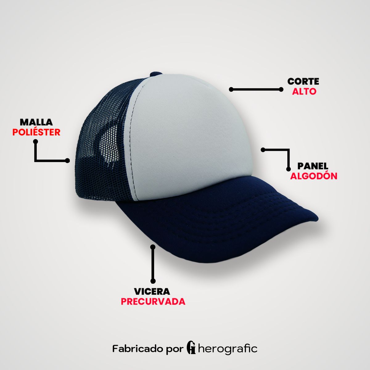 GENERICO - Gorra Trucker Malla Multicolor