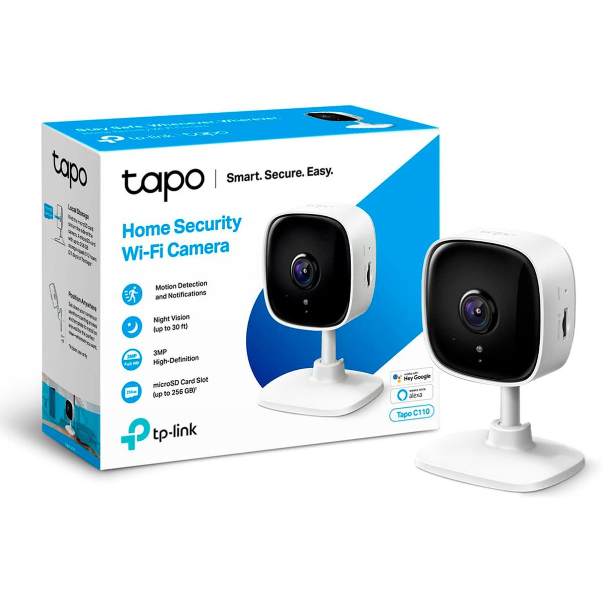 TP LINK - Tapo C110 3MP Cámara Seguridad Wi-Fi Interior
