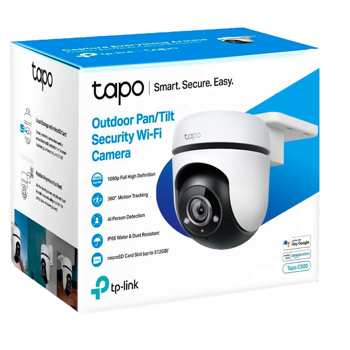 TP LINK - Tapo C500 1080P FHD Cámara Seguridad Wi-Fi Exterior 360°