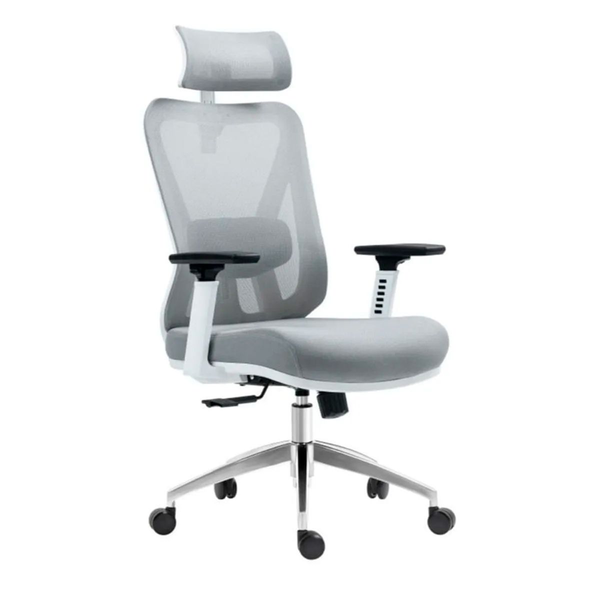 OFIDEAS - Silla Ergonómica Reclinable Smart Premium Presidente Gris Ofideas