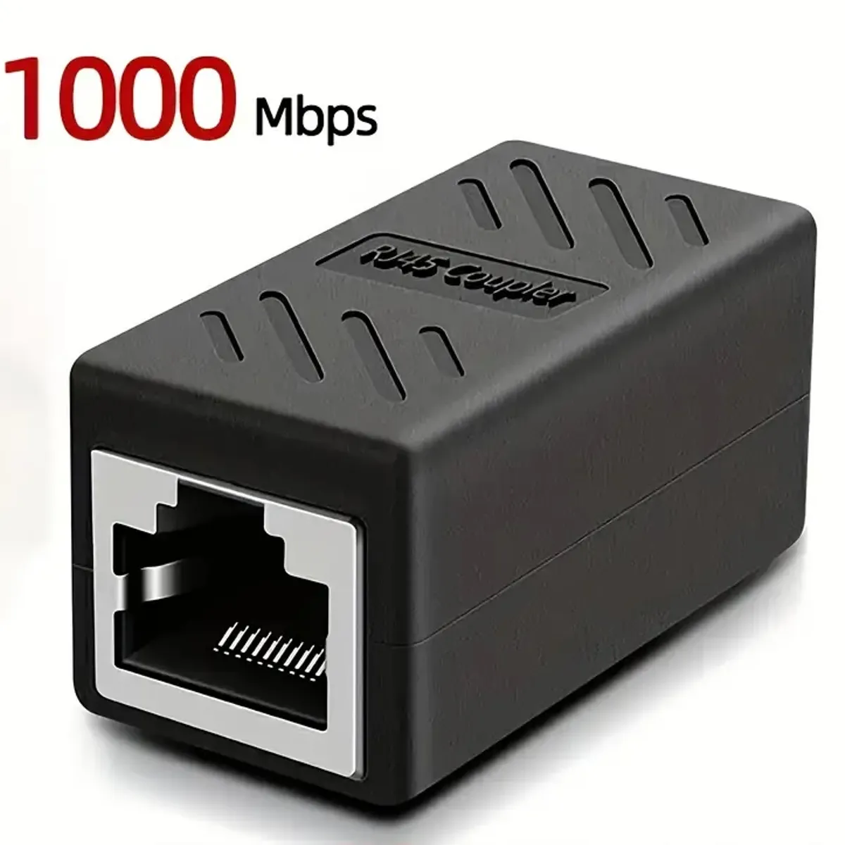 OEM - Adaptador Acoplador RJ45 Hembra a Hembra 1000 Mbps Cat 5 6 7 Extensor