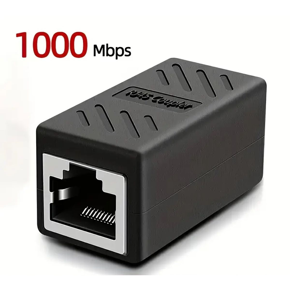 OEM - Adaptador Acoplador RJ45 Hembra a Hembra 1000 Mbps Cat 5 6 7 Extensor