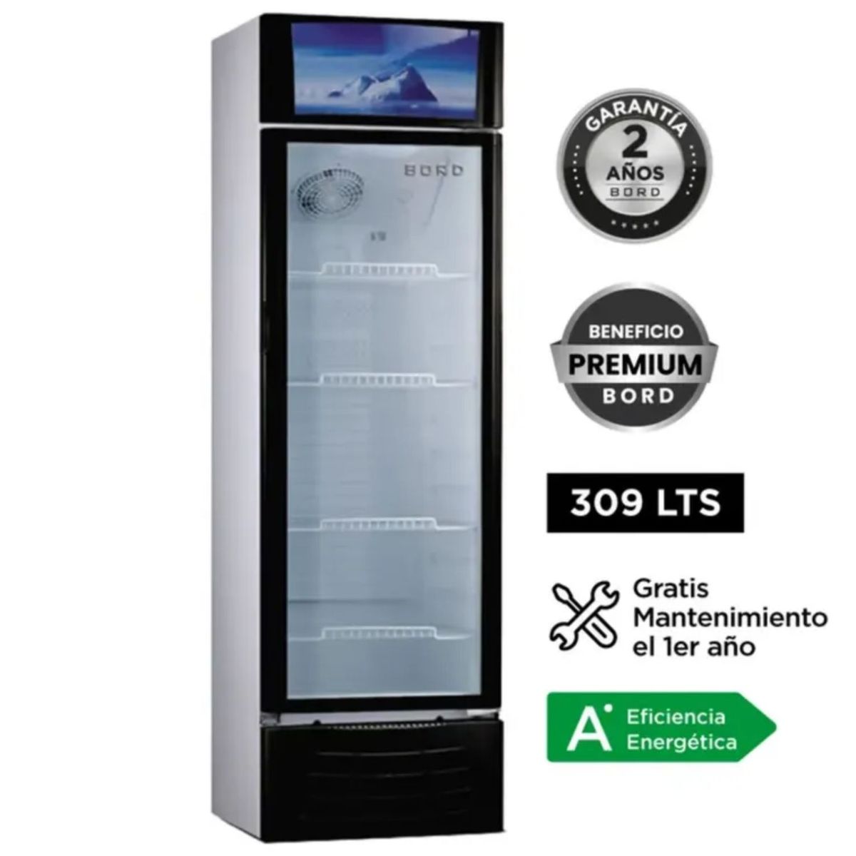 BORD - VISICOOLER VITRINA EXHIBIDORA BORD EX309-M 309 LT