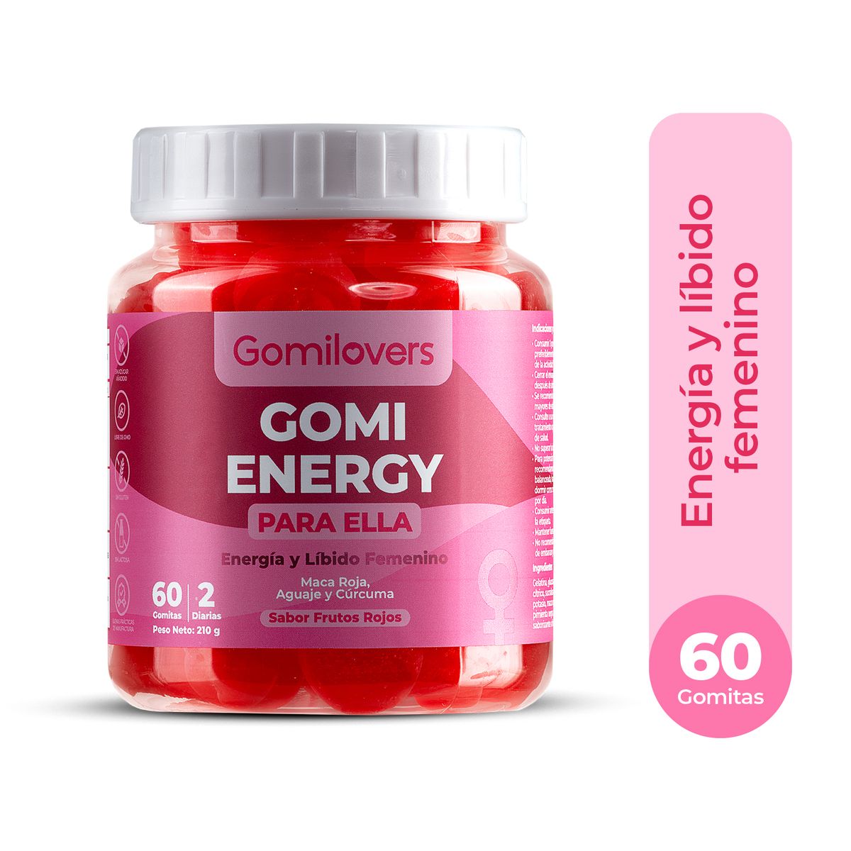 GOMILOVERS - Gomitas energía y libido para mujeres con Maca Roja y Aguaje