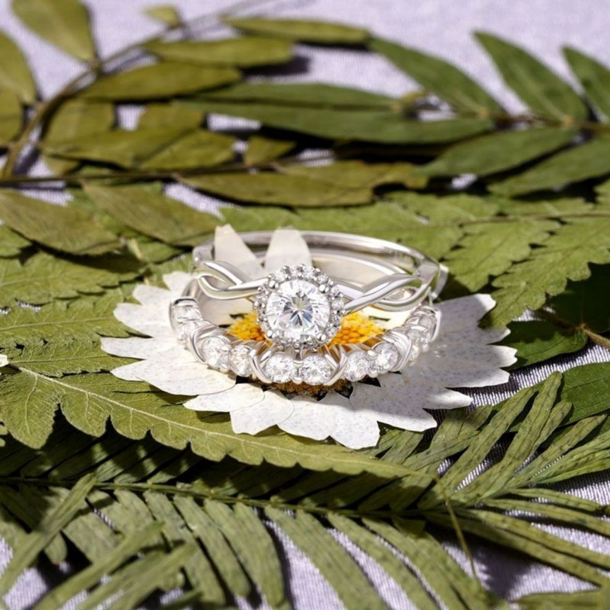 GENERICO - Anillo de Compromiso Gnoce Apilable Transparente Plata 925