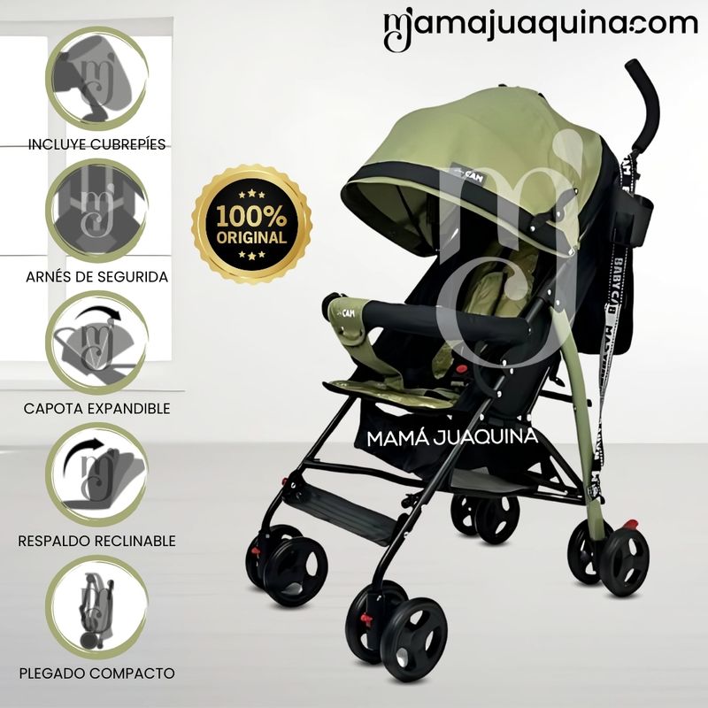 BABY - Coche Bastón de Lujo «TINNO» Edicion Limitada Green