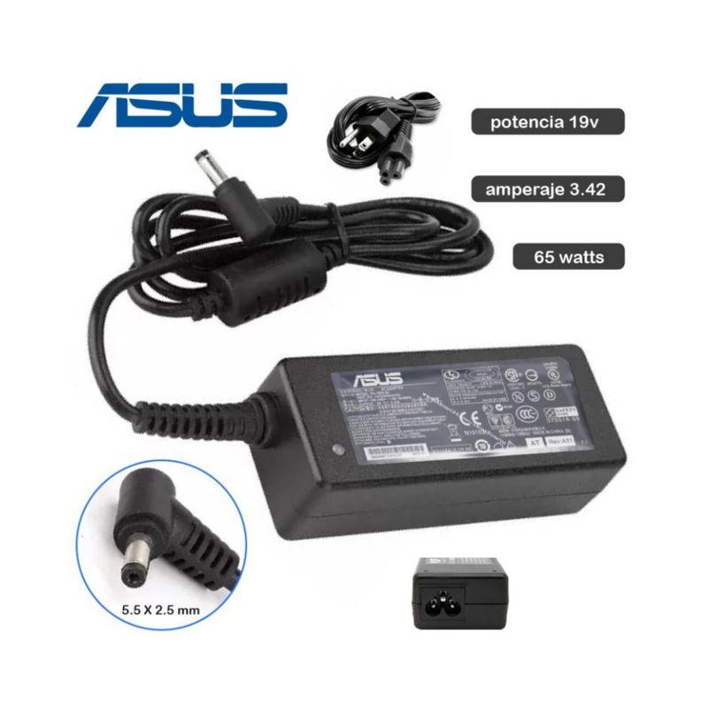 ASUS - CARGADOR ASUS.RECTANGULAR 19V 3.42 PUNTA GRUESA