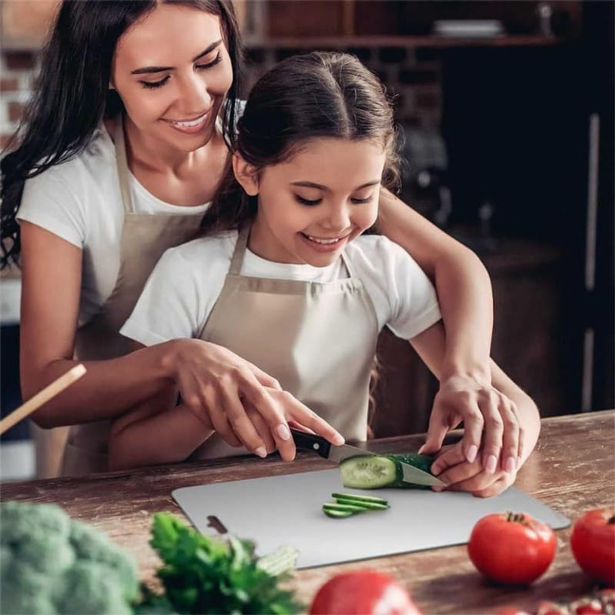 GENERICO - Tabla de picar en Acero inoxidable 25x15cm -REGALO