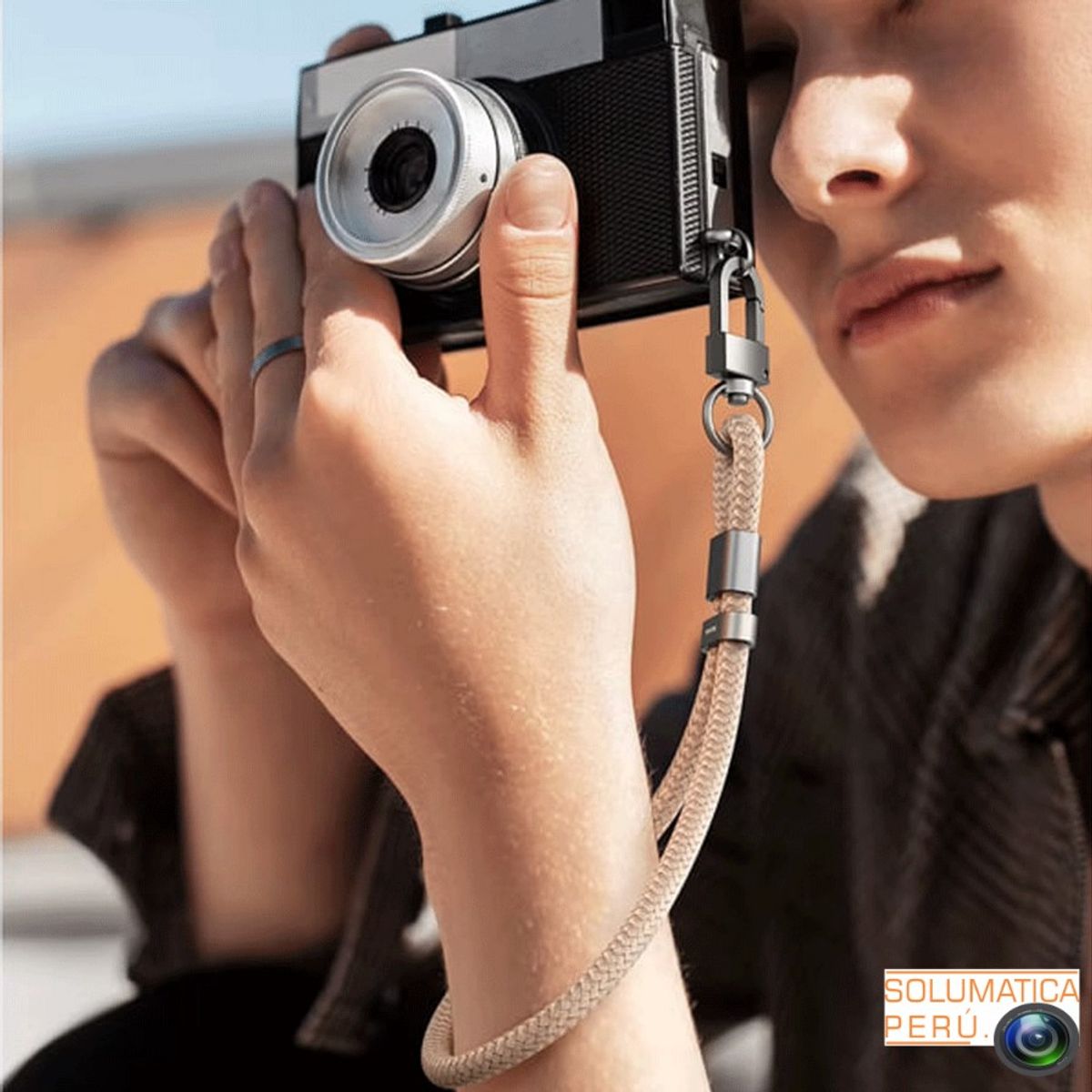 MCDODO - Correa Para Celulares y Camaras - Lanyard de Mano - Khaki MCdodo