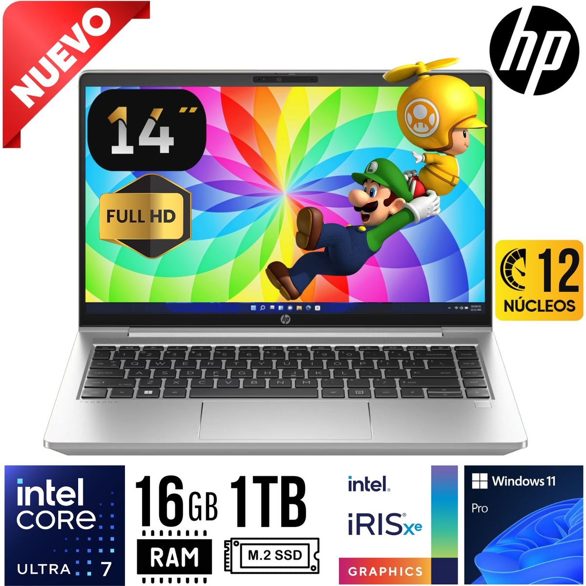 HP - LAPTOP HP 440 G11 Ultra 7 155U 14" FULL HD RAM 16GB  SSD 1TB W11 PRO