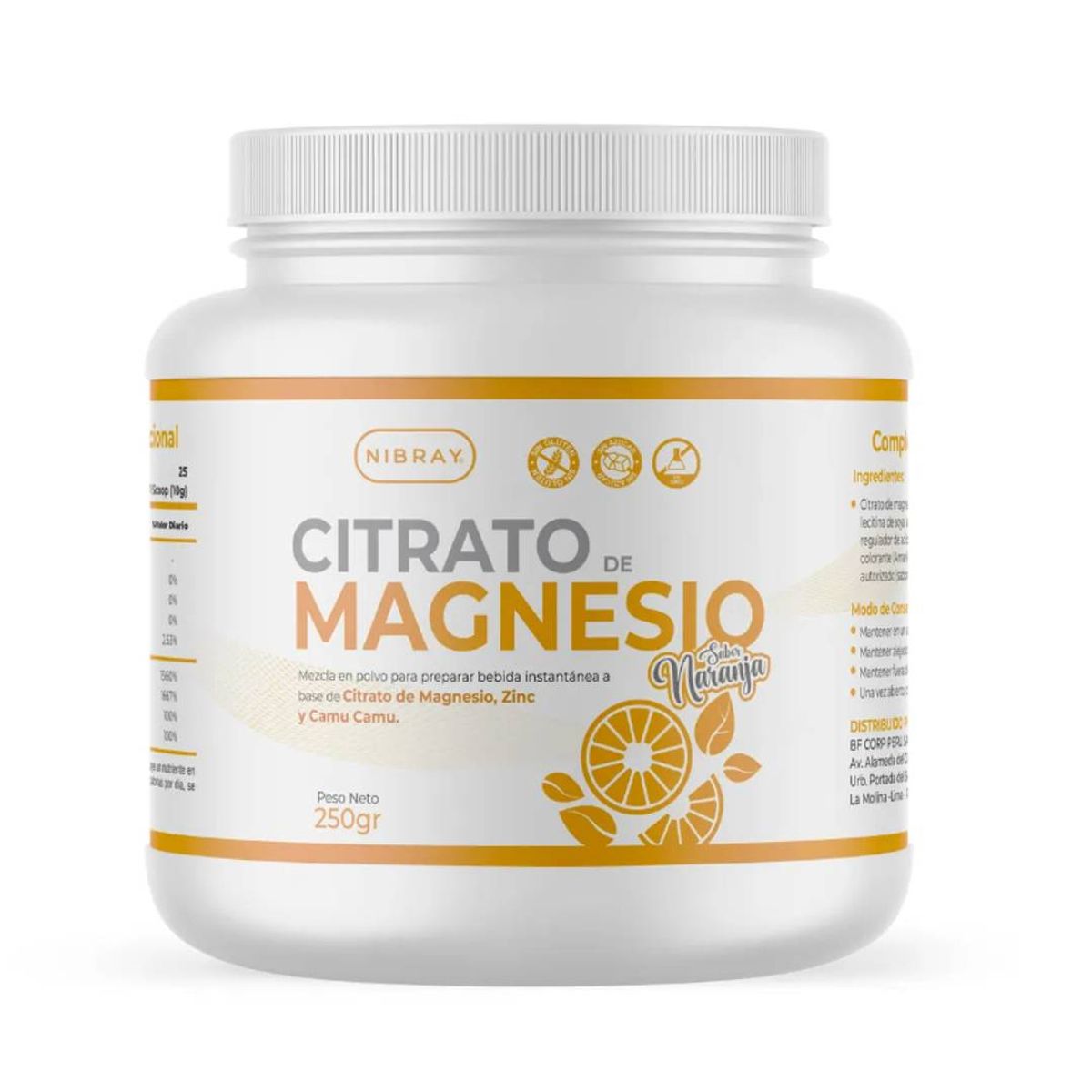 NIBRAY - Citrato de Magnesio 250 gr Nibray