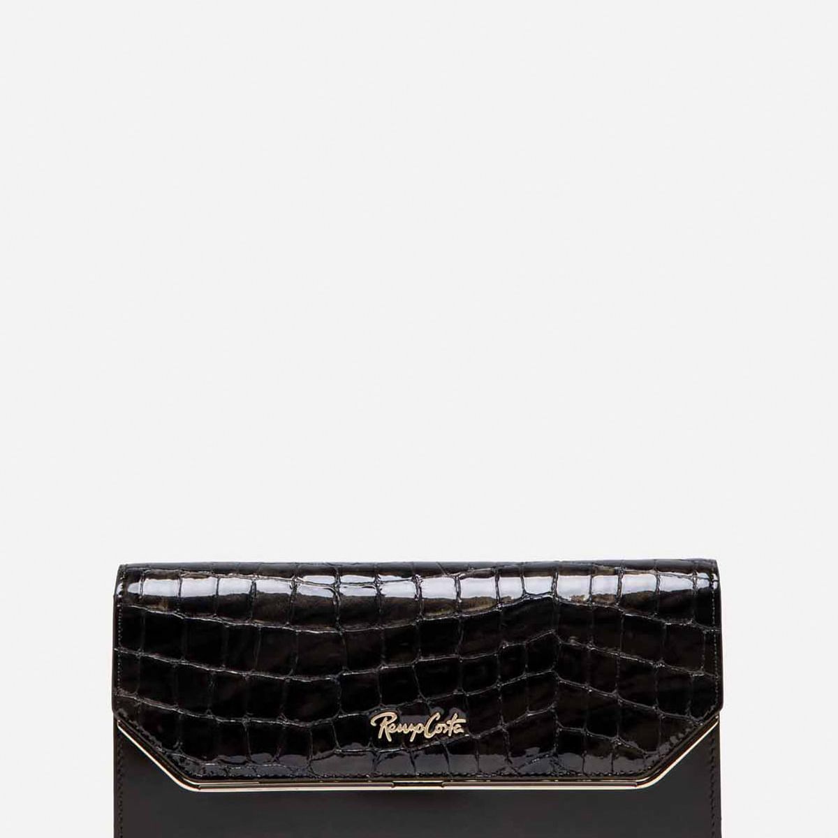 RENZO COSTA - BILLETERA CROCO LUXE CLUTCH