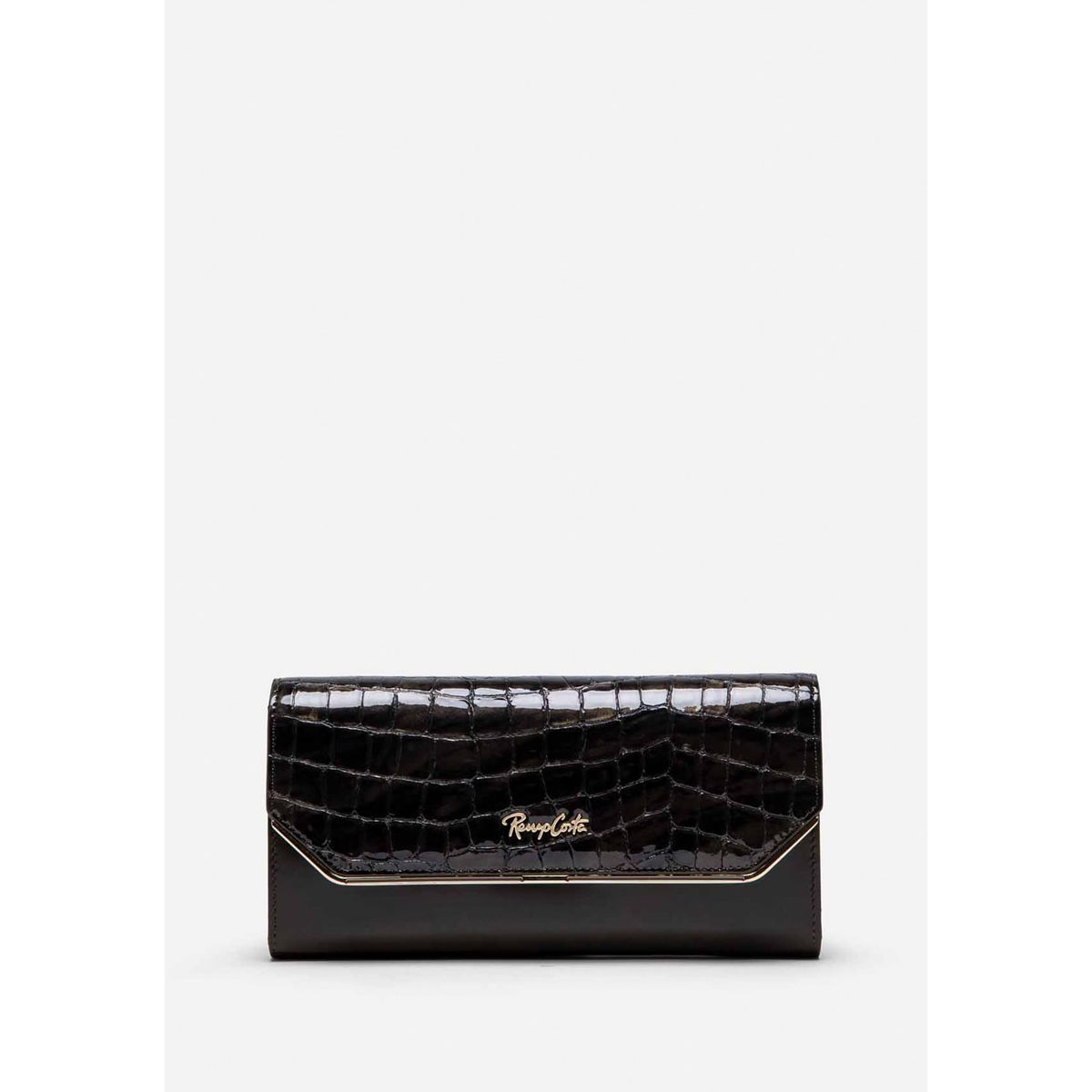 RENZO COSTA - BILLETERA CROCO LUXE CLUTCH