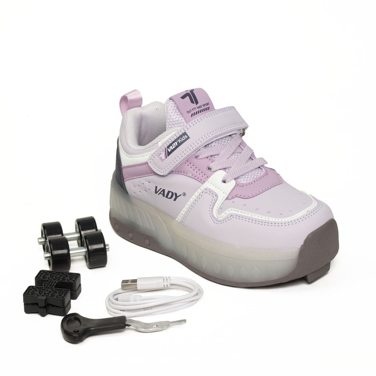 VADY - Zapatillas Urbana Vady con Luces LED y Patines para Niño 510B3