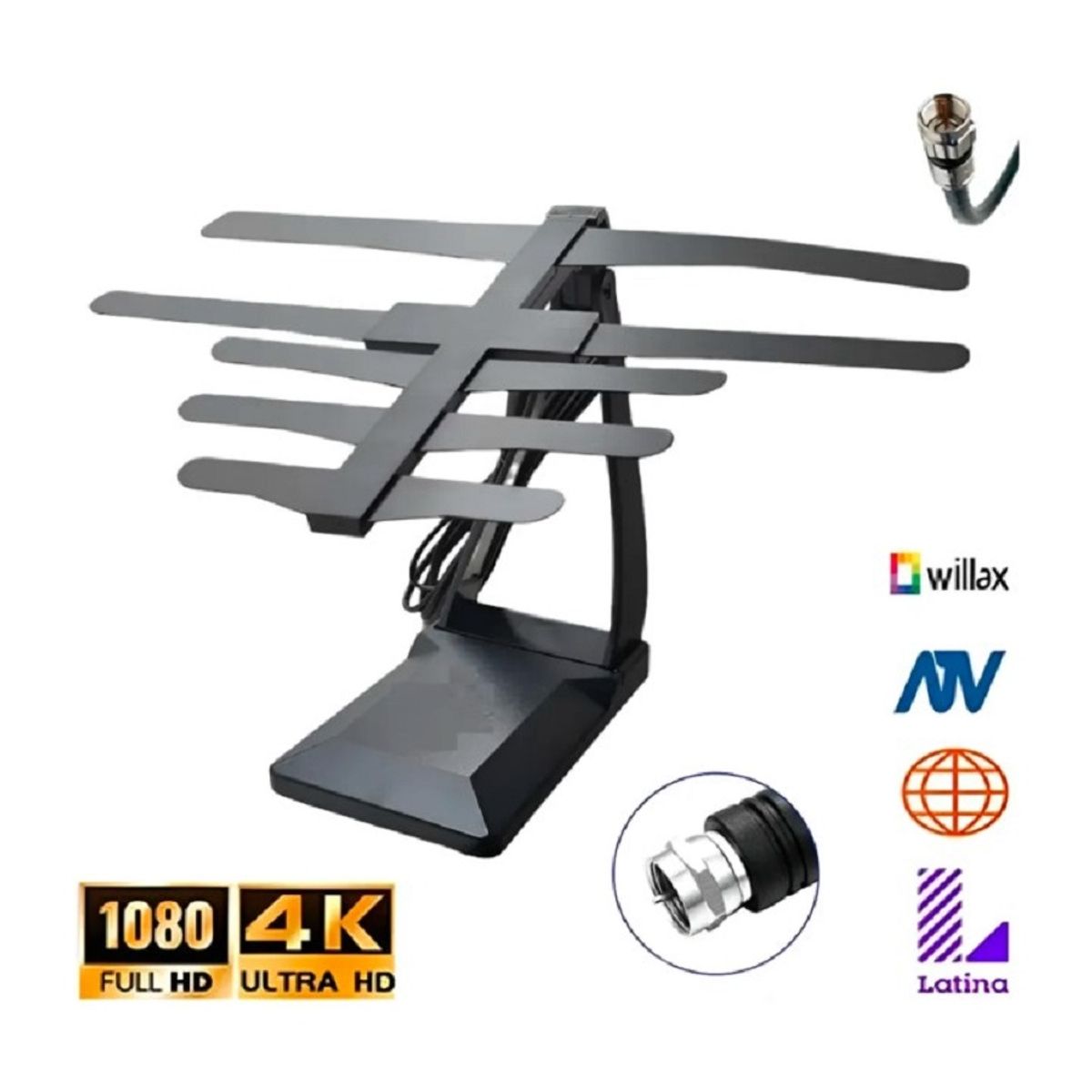 SEISA - Antena Digital Full Hd Interiores Y Exteriores Largo Alcance