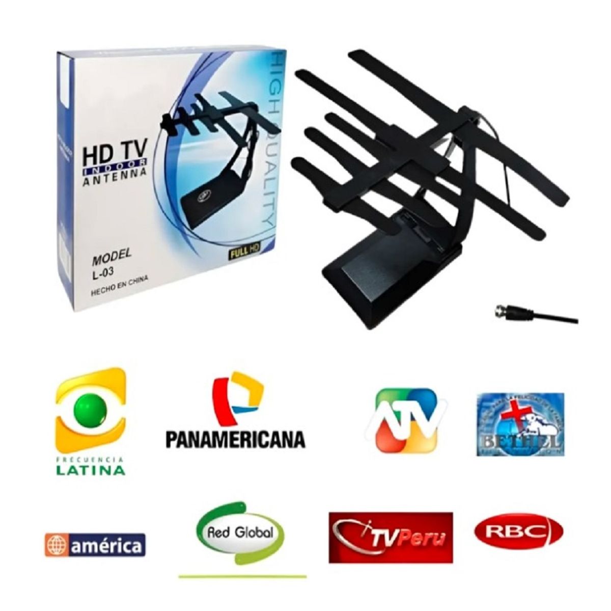 SEISA - Antena Digital Full Hd Interiores Y Exteriores Largo Alcance