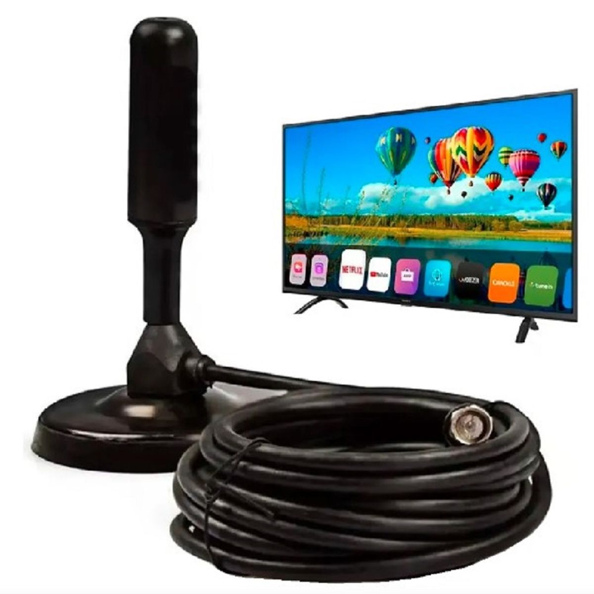GENERICO - Antena TV HD para TV LCD SMART TV Con Señal Digital
