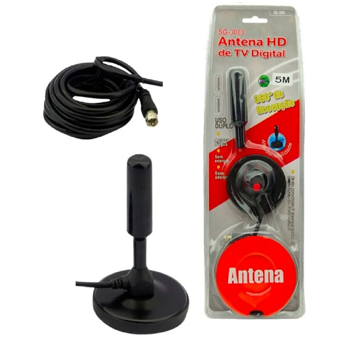 GENERICO - Antena TV HD para TV LCD SMART TV Con Señal Digital