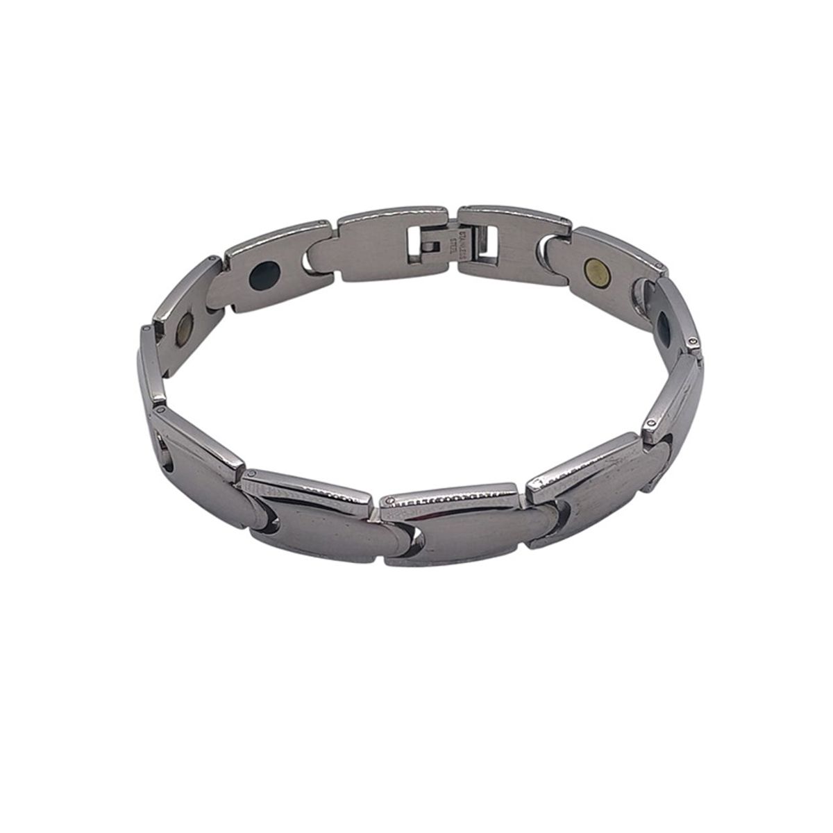 GENERICO - pulsera magnética de acero inoxidable para hombre y mujer