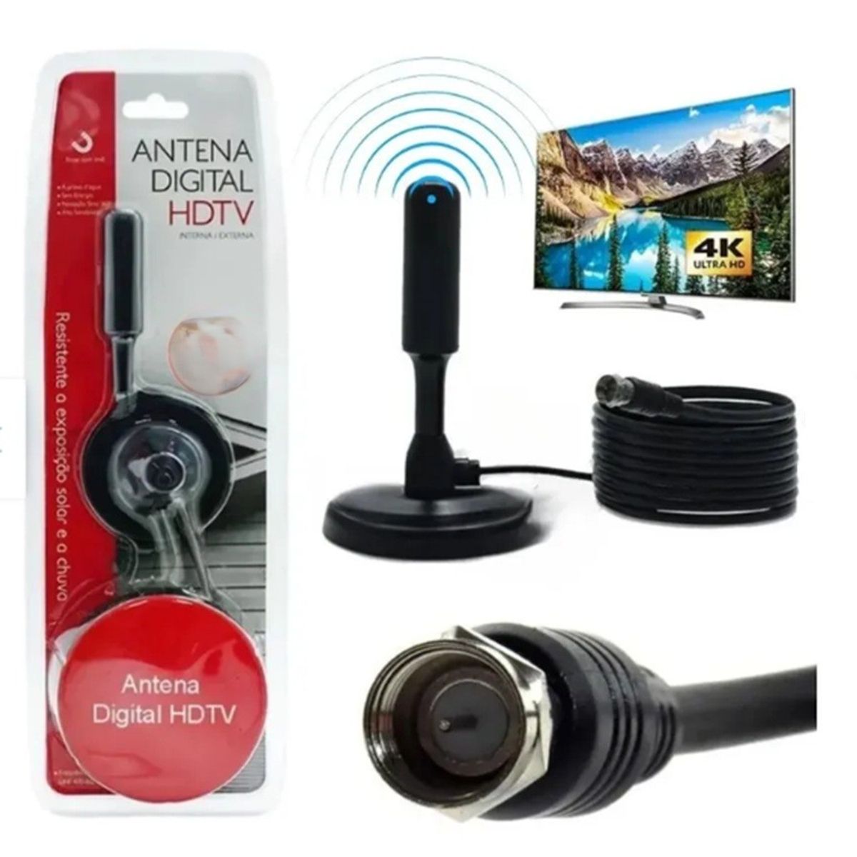 SEISA - Antena Digital TV HD para TV LCD SMART TV Con Señal Abierta HD