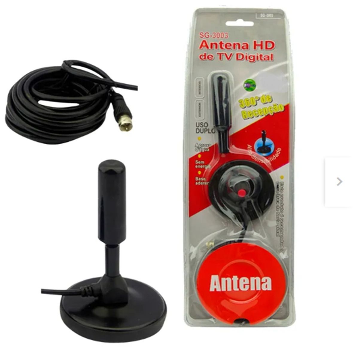 SEISA - Antena Digital TV HD para TV LCD SMART TV Con Señal Abierta HD