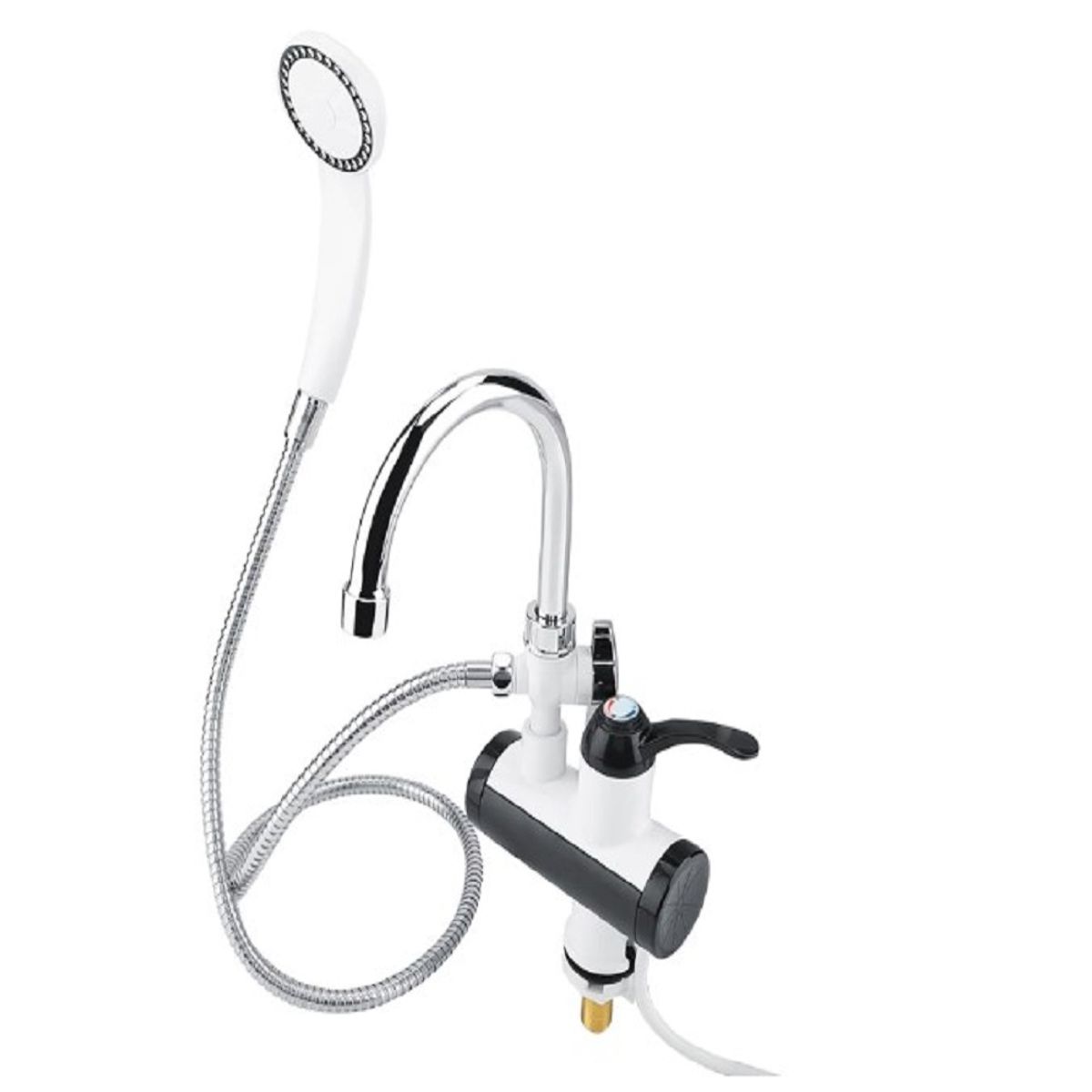 SEISA - Caño grifo eléctrico calentador de agua instantáneo  digital- Negro