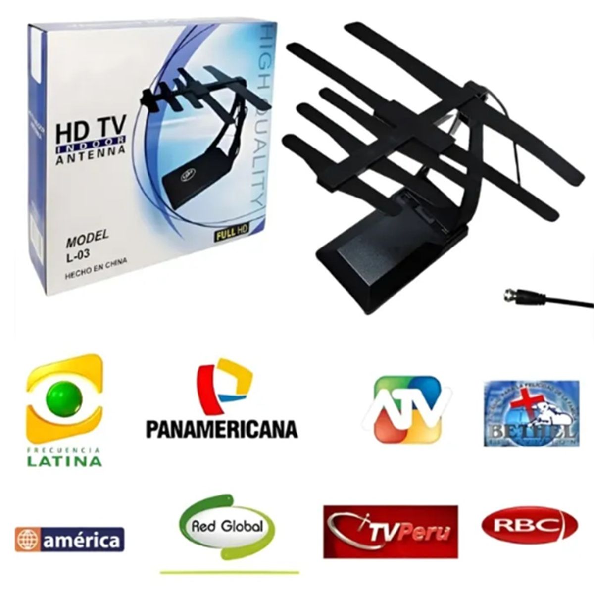 SEISA - ANTENA DIGITAL PARA TV- ANALOGICO Full Hd Interiores Y Exteriores Largo Alcance