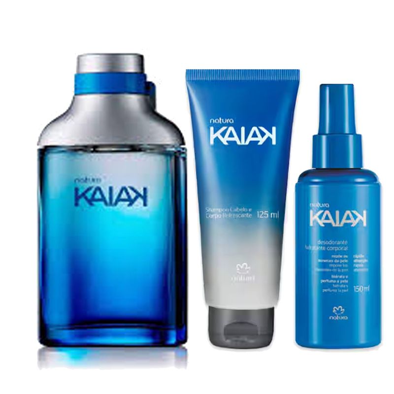 NATURA - Kaiak Fragancia de Hombre con Shampoo y deo Spray