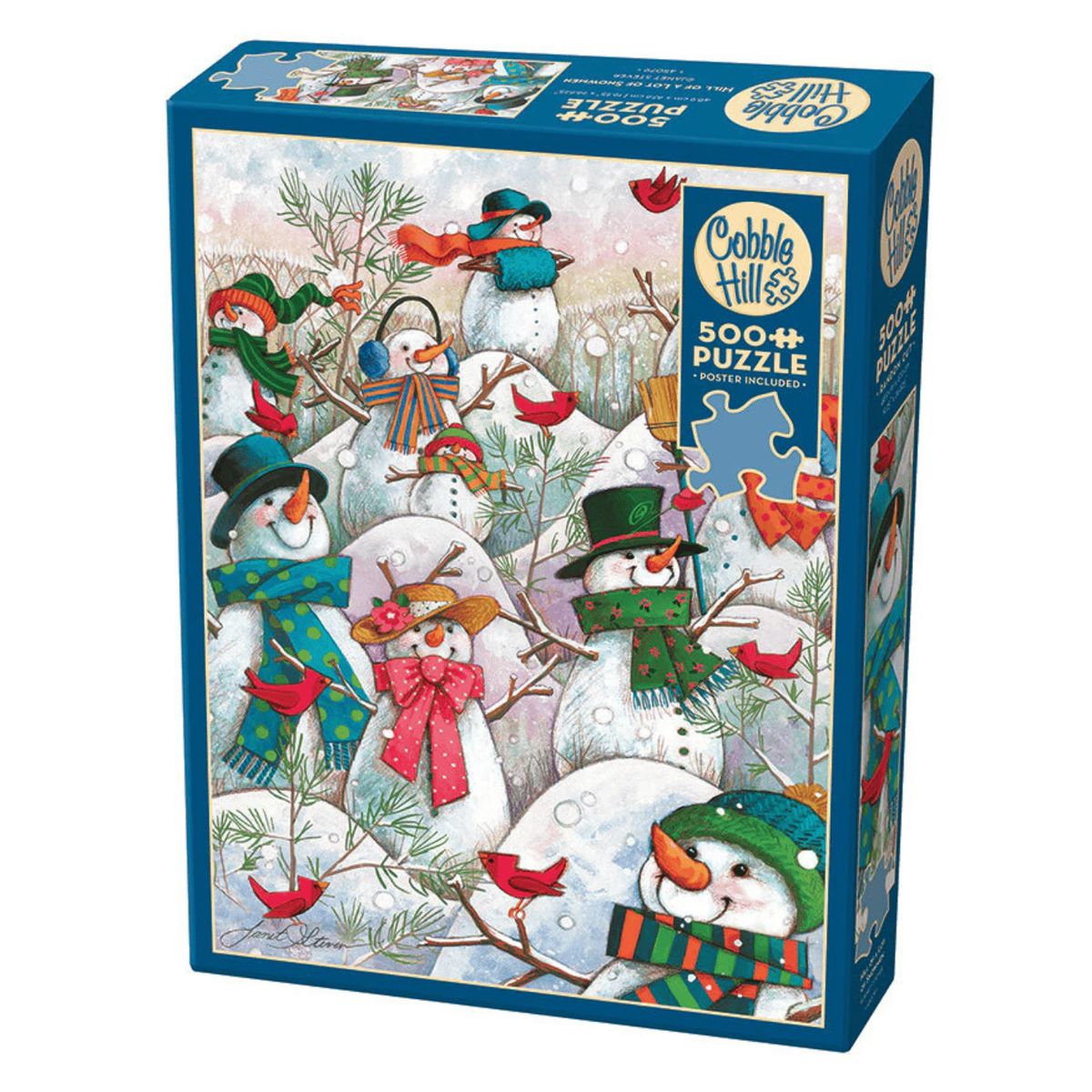 COBBLE HILL - Colina Muñecos de Nieve - Rompecabezas Cobble Hill - 500 Pzs