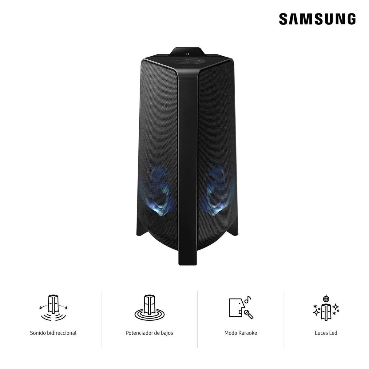 SAMSUNG - Torre de sonido Samsung 500 Watts Bluetooth y Karaoke MX-T50/PE