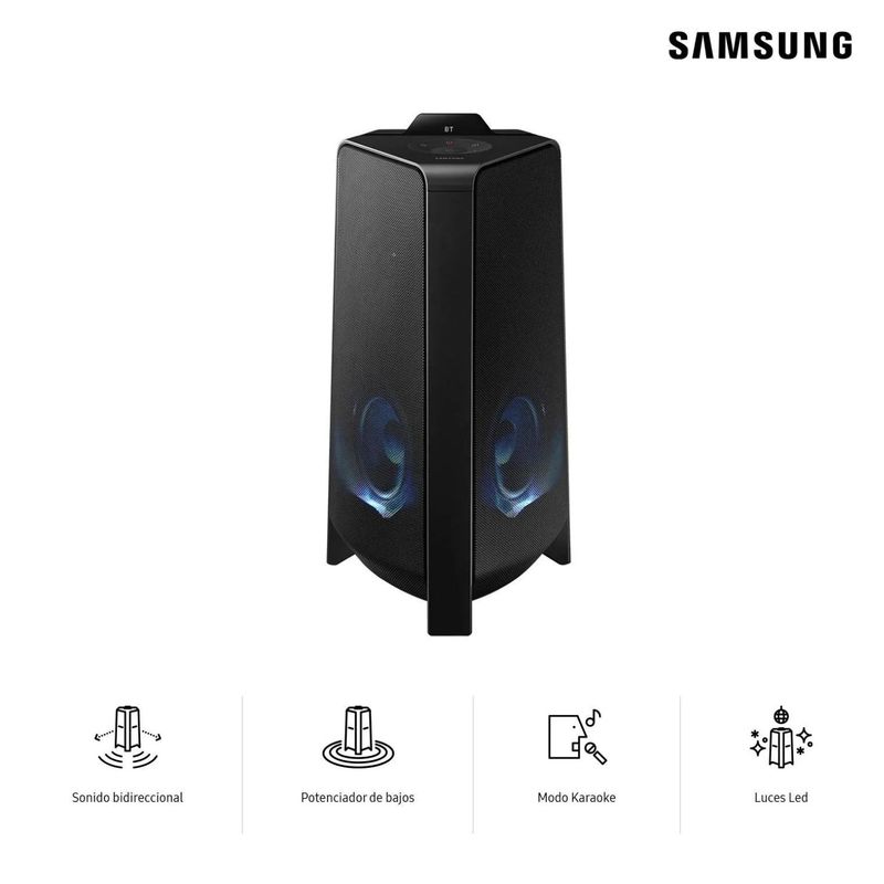 SAMSUNG - Torre de sonido Samsung 500 Watts Bluetooth y Karaoke MX-T50/PE