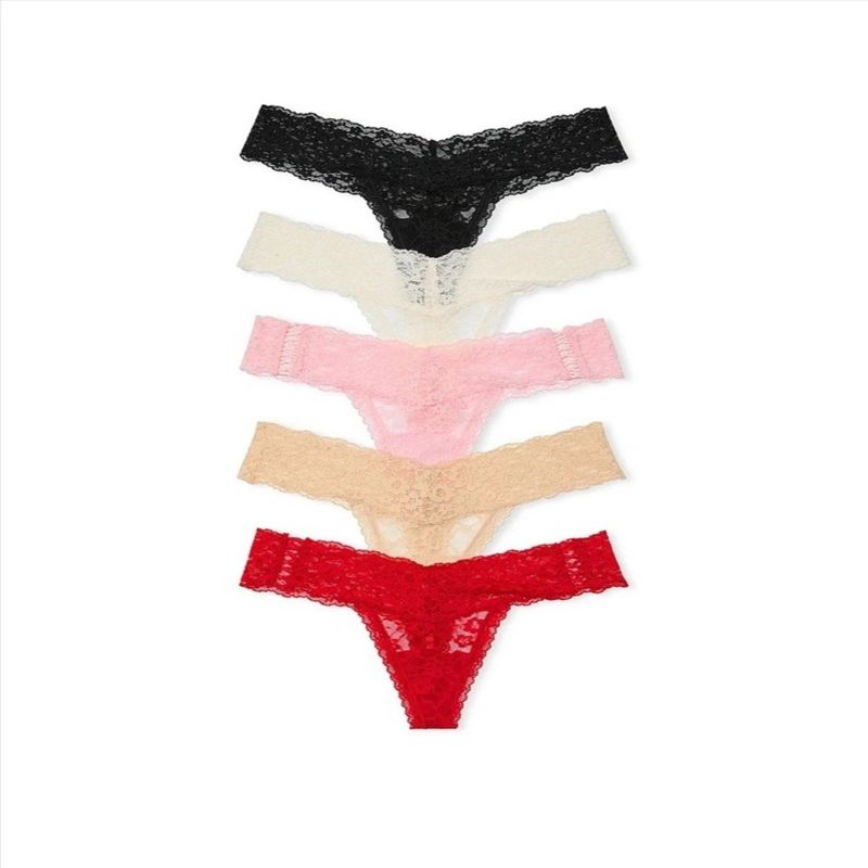 VICTORIA'S SECRET - Panty Hilo Pack 5 unidades Encaje Victorias Secret