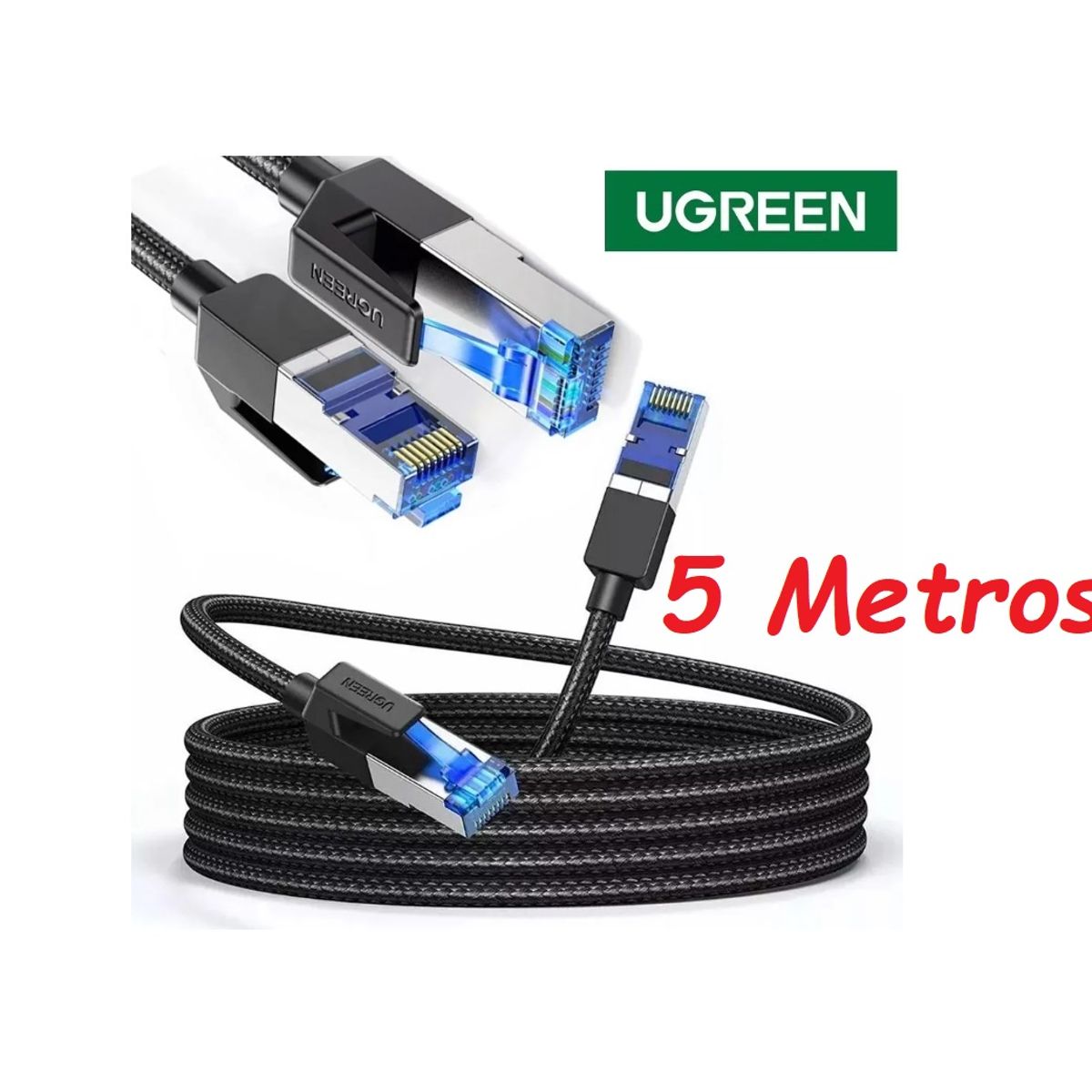 UGREEN - Cable Ethernet Cat8 RJ45 alta velocidad 40Gbps 5Metros Ugreen 80433