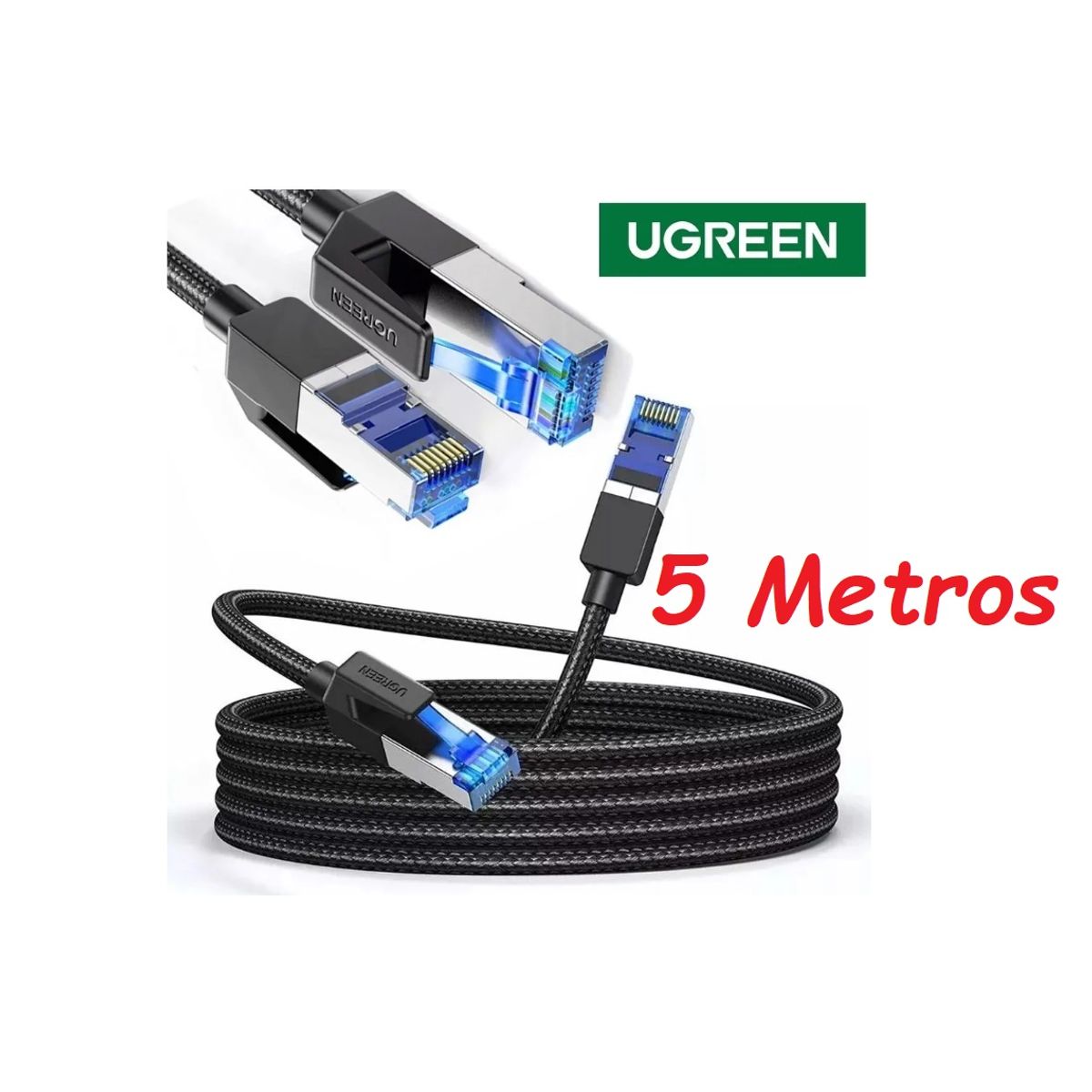 UGREEN - Cable Ethernet Cat8 RJ45 alta velocidad 40Gbps 5Metros Ugreen 80433