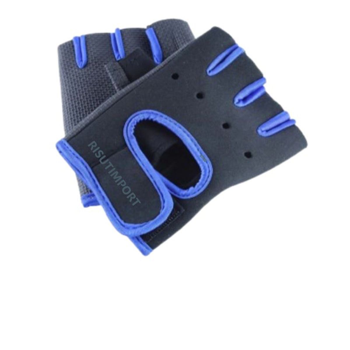 RISUTIMPORT - Guantes Para Gimnasio Antideslizante Azul Unisex Talla Media