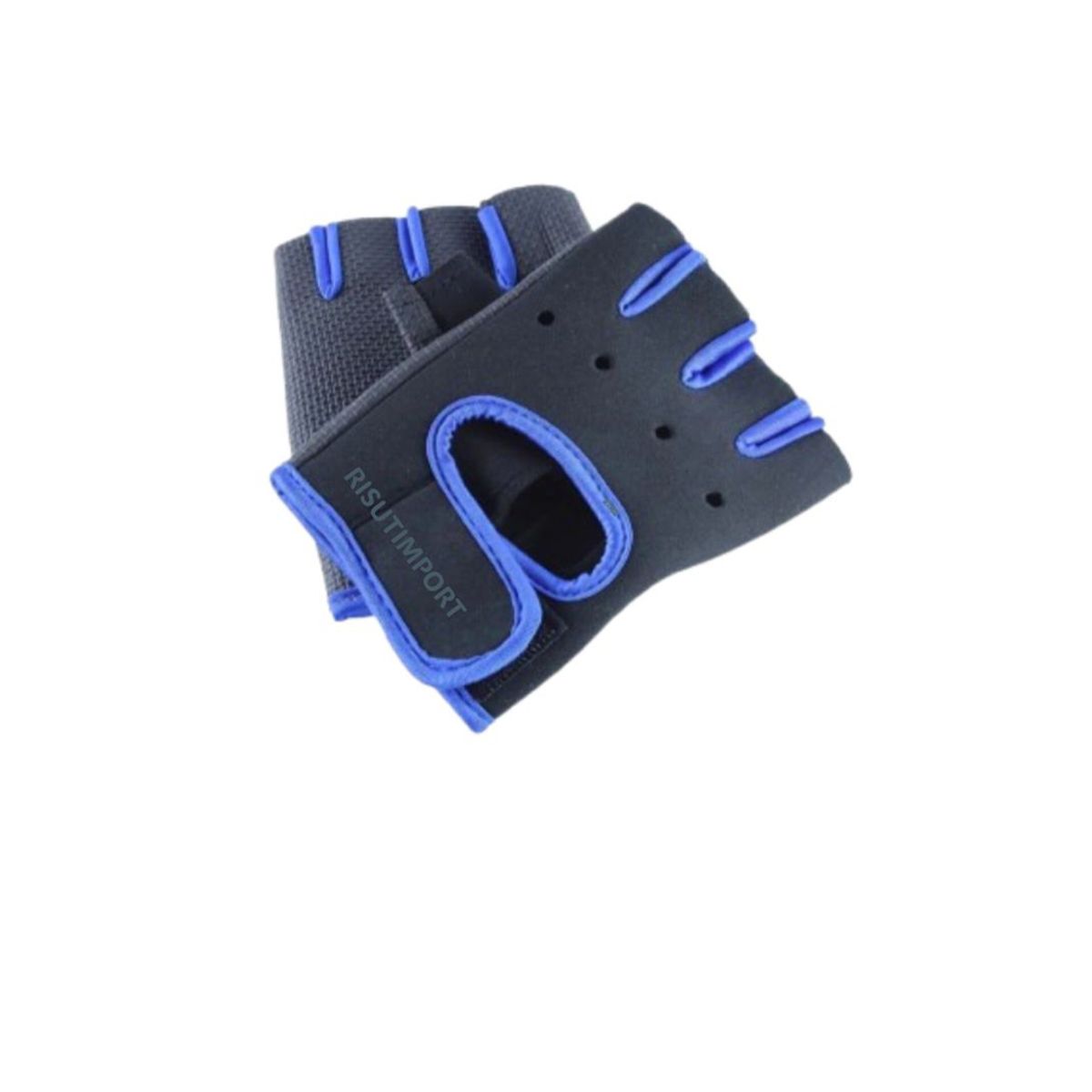 RISUTIMPORT - Guantes Para Gimnasio Antideslizante Azul Unisex Talla Media