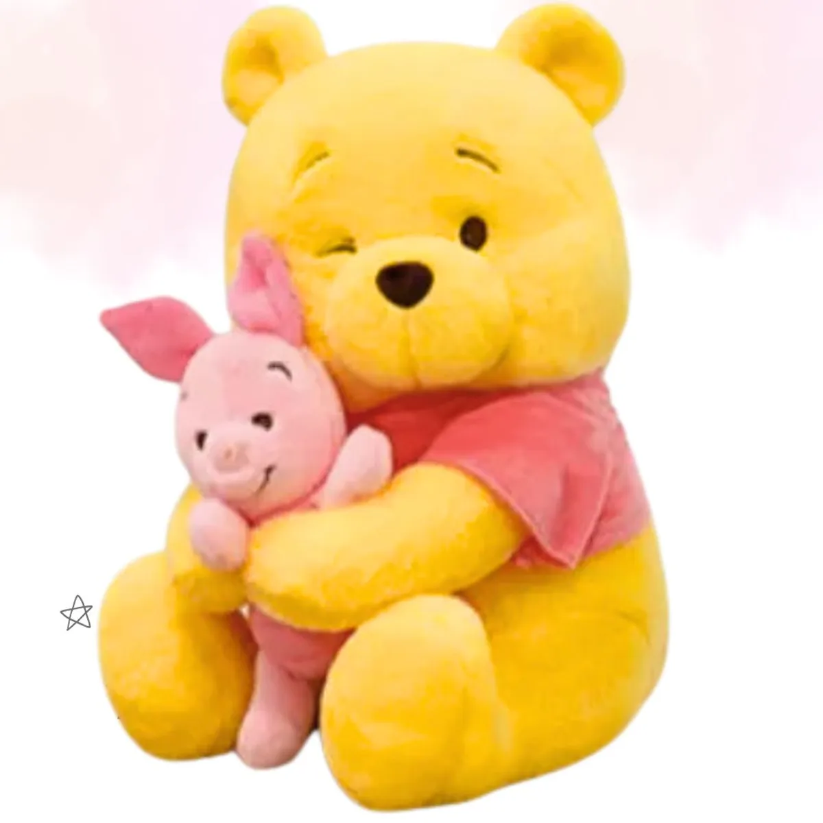 GENERICO - Peluche Pooh con Piglet Importado - Mide 30 cm alto