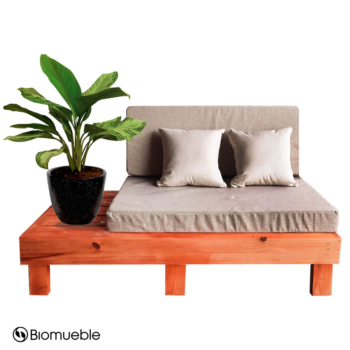 GENERICO - Sofá Lineal Biomueble Estía  Madera de Palets Reciclados
