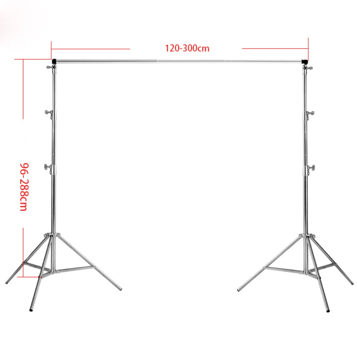 WEIFENG - Portafondo Fotográfico 280 x300 Cm de Acero con Barra Telescópica