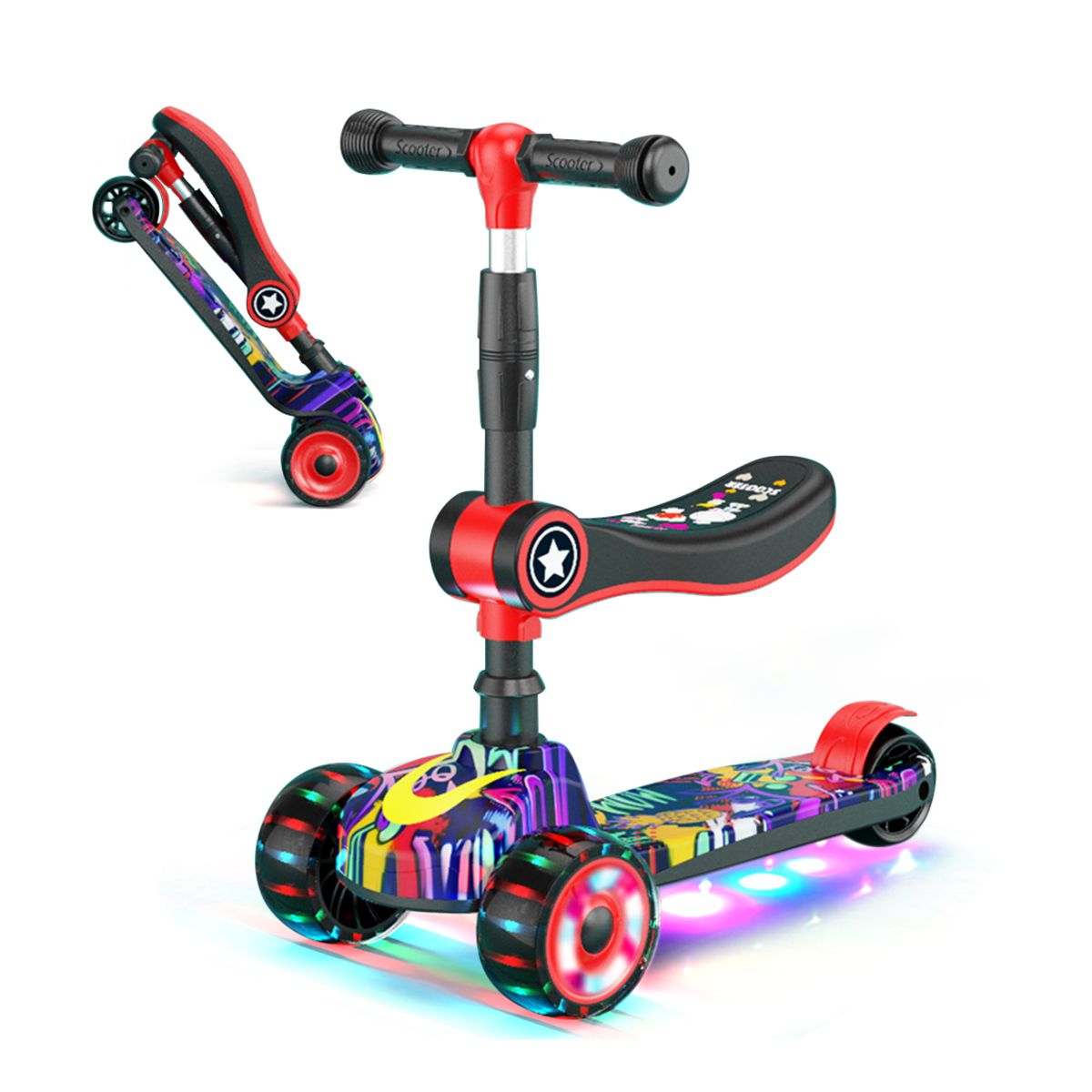 GENERICO - Scooter Infantil con asiento Cars